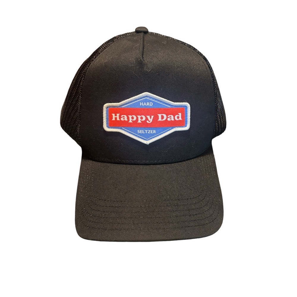 Full Send Happy Dad Trucker Hat Black
